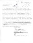 Letter from Ira Waters, Fred Lone Bear, and George Parshal to Senator Langer Regarding Conflict Surrounding Delegates Sent by Tribal Council for Senate Joint Resolution 33 Hearing, April 25, 1949