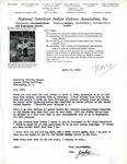 Letter from John Hamilton to Senator Langer Regarding Possible Appearance Before US Senate Committee, April 17, 1946