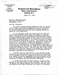Letter from Representative Charles R. Robertson to Ernest L. Wilkinson Regarding Indian Claims Commission, August 26, 1946