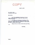Letter from Senator Langer to Martin Cross Regarding House Joint Resolution 33, August 3, 1949
