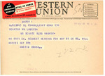 Telegram from Martin Cross to Senator Langer Regarding House Resolution 8411 and a Request for a Hearing, May 19, 1950