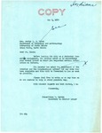 Letter from Irene Martin on Behalf of Senator Langer to George Dixon Regarding Requested Information on Indians, May 1, 1950