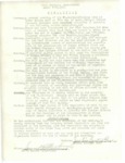 Three Affiliated Tribes Resolution Dated April 14, 1950 Sent from Martin Cross to Senator Langer with Note Regarding Senate Bill 3305 Dated June 29, 1950
