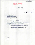 Letter from Senator Langer to Dillon Myer Forwarding Copy of Resolution Adopted by Three Affiliated Tribes Tribal Council, May 16, 1951