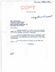 Letter from Senator Langer to Martin Cross Forwarding the Congressional Record for February 7 which Contains the Resolution Adopted by the Fort Berthold Inter-Agency Committee, February 8, 1952
