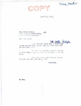 Letter from Senator Langer to Martin Cross Apologizing for Not Being Able to Visit Earlier in the Month, April 25, 1952