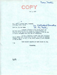 Letter from Senator Langer to Justin Spotted Bear Regarding a Per Diem for Tribal Delegates Visiting Washington, May 3, 1952