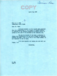 Letter from Senator Langer to W.E. Pike Regarding the Moving of Graves in the Area to be Covered by the Garrison Dam, April 30, 1952