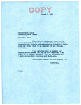 Letter from Senator Langer to Marie R. Deane Regarding the Acquisition of Tribal Lands, August 5, 1949