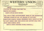 Telegram from Martin Cross to Senator Langer Regarding Resignation of Superintendent Shane, June 27, 1955