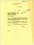 Letter Senator Langer to Carl Whitman Thanking Him for His Correspondence, May 9, 1950
