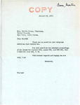 Letter from Senator Langer to Martin Cross Indicating that Langer Voted for Senate Bill 51, January 13, 1956