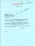 Letter from Senator Langer to Martin Cross Regarding US House Resolution 5566, March 1, 1956