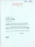 Letter from Senator Langer to Martin Cross Informing that US Senate Bill 2151 Passed the Senate, March 19, 1956