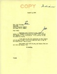 Letter from Senator Langer to Carl Whitman Regarding the Ending of H.R. 5372, August 3, 1950