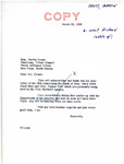 Letter from Senator Langer to Martin Cross Regarding the Funds of Mary Edith Good Bear and Fannie Wolf, March 22, 1956