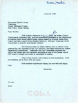 Letter from Senator Langer to Martin Cross Regarding US House Resolution 5566, April 12, 1956