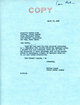 Letter from Senator Langer to Martin Cross Regarding US Senate Bill 2663, April 17, 1956