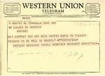 Telegram from Patrick Gourneau to Senator Langer Requesting that Langer Assist Martin Cross on His Present Mission in Washington, D.C., April 24, 1956