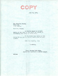 Letter from Dorothy Gwinn on Behalf of Senator Langer to Marjorie Slocum et al. Regarding the Relocation Problem Due to the Garrison Dam Project, June 25, 1952