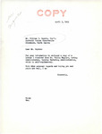 Letter from Senator Langer to William Beyer Regarding Food Stamps for the Fort Berthold Reservation, April 3, 1941