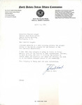 Letter from John Hart to Senator Langer Regarding Fort Berthold Health Program, April 23, 1951