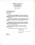 Letter from Martin Cross to Senator Langer Enclosing Resolution Adopted by Three Affiliated Tribes Regarding Allocation of Funds from the Taking of their Land, April 25, 1951