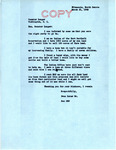 Letter from Evan Baker to Senator Langer Regarding the Selling of Fort Berthold Reservation Land, March 31, 1949