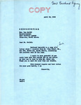 Letter from Senator Langer to Ben Reifel Regarding the Selling of Fort Berthold Reservation Land, April 16, 1948
