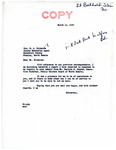 Letter from Senator Langer to M.A. Kirkeide Regarding Lack of Food and Clothing on the Fort Berthold Reservation, March 11, 1950