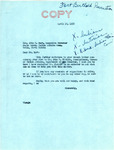 Letter from Senator Langer to John Hart Regarding the Indian Bureau’s Plans to Buy Land Outside of the Fort Berthold Reservation Boundary, April 19, 1950