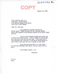 Letter from Senator Langer to Carl Whitman Regarding a Report about Health Services for the American Indian, January 10, 1958