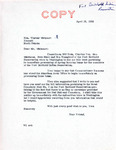 Letter from Senator Langer to Vincent Malnouri Regarding Farm Loans for Members of the Fort Berthold Reservation, April 18, 1958