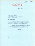 Letter from Senator Langer to  R. J. B. Page Regarding the Proposed Recreational Developments from the Garrison Reservoir, May 18, 1953