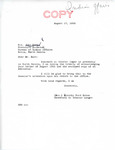 Letter from Dorothy Gwinn on Behalf of Senator Langer to John Hart Regarding Indian Welfare, August 17, 1956