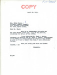 Letter From Senator Langer to Peter Starr Regarding Petition, April 22, 1959 by William Langer