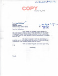 Letter from Senator Langer to Arne Tollefson Regarding Federal Funding for Road Construction, December 10, 1952