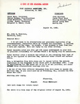 Letter from Floyd Montclair to John Hamilton Regarding the Endorsement of a Bill for Citizenship, August 30, 1945