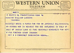 Telegrams from B. D. Connerly et al. to Senator Langer Opposing Sale of Indian Land, September 1, 1955