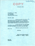 Letter from Irene Edwards for Senator Langer to R. W. Quinn Regarding Possible Loan for Ramona Bearquiver, October 26, 1953