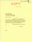 Letter to Senator Langer to Ralph Shane Regarding Beatrice Grant's Son's Enrollment, January 12, 1954