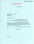 Letter from Senator Langer to Marie D. Wells Regarding Fort Berthold Hearing in US Court of Claims, March 6, 1954