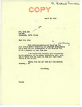Letter from Senator Langer to Rita Abe Regarding the Garrison Dam Project, April 13, 1950