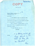 Letter from Senator Langer to Representative Burdick Regarding Presentation on Garrison Dam, April 29, 1949