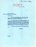 Letter from Senator Langer to Bigelow Neal Regarding Garrison Dam Area Situation , April 18, 1953