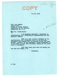 Letter from Senator Langer to Glenn Emmons Regarding $200,000,000 appropriation for American Indians, May 18, 1955