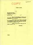 Letter from Senator Langer to Ralph H. Case Regarding US House Resolution 33, October 27, 1949