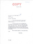 Letter from Senator Langer to James Black Dog Informing Him that the House Passed US Senate Bill 2151 and it Will Soon Become US Public Law, May 24, 1956