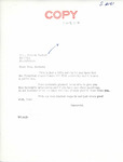 Letter from Senator Langer to Irene Duckett Informing Her that US Senate Bill 2151 is now US Public Law, June 5, 1956