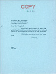 Letter from Senator Langer to B. J. (Ben) Youngbird Regarding US Senate Bill 2151 and Enclosed Report from Secretary D'Ewart, June 11, 1956